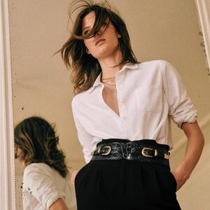 Sézane Tomboy Shirt White 38 6